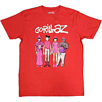 Gorillaz tričko, Cracker Island Standing Group Eco Friendly Red, pánske