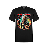 Iron Maiden tričko, Axe Eddie Red White Circle BP Black, pánske