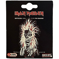 Iron Maiden kovový odznak 50 mm, Eddie Zinc