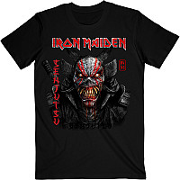 Iron Maiden tričko, Senjutsu Black Cover Vertical Logo Black, pánske