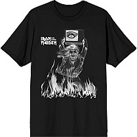 Iron Maiden tričko, Est. 1975 Holy Smoke Flames Crop Black, pánske