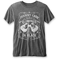 Johnny Cash tričko, The Man In Black Burn Out Grey, pánske