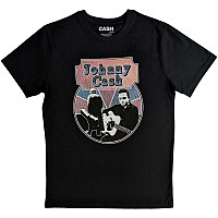 Johnny Cash tričko, Walking Guitar & Front On Black, pánske