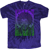 Jimi Hendrix tričko, Swirly Text Dip-Dye Blue, pánske
