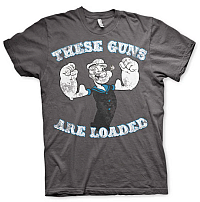 Pepek námořník tričko, These Guns Are Loaded Dark Grey, pánske