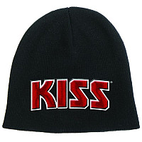 KISS zimný čiapka, Red on White Logo