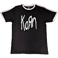 Korn tričko, Logo Ringer Black, pánske