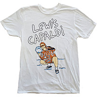 Lewis Capaldi tričko, Snow Leopard White, pánske