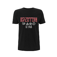 Led Zeppelin tričko, Symbols Est. 68 Black, pánske