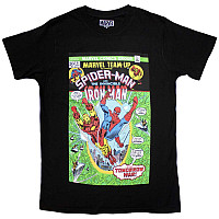 Spiderman tričko, Spiderman & Iron Man Comic Cover Black, pánske