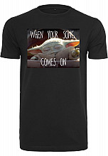 Star Wars tričko, Baby Yoda Song Black, pánske
