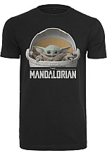 Star Wars tričko, Baby Yoda Mandalorian Logo Black, pánske