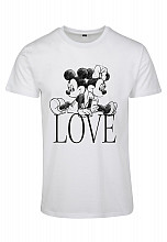 Mickey Mouse tričko, Minnie Loves Mickey Girly White, dámske