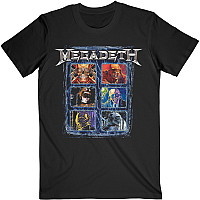 Megadeth tričko, Vic Head Grid Black, pánske