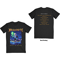 Megadeth tričko, Rust In Peace 30th Tracklist (Back Print) Black, pánske