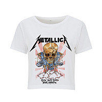 Metallica crop tričko, Scales White Cropped Top, dámske