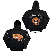 Metallica mikina, Worn Pushead Flaming Skull BP Black, pánska