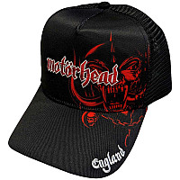 Motorhead šiltovka, England Red Warpig Mesh Black