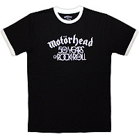 Motorhead tričko, 50 Years Text Lock Up Ringer Black, pánske