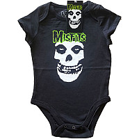 Misfits dojčenské body tričko, Skull & Logo Black, detské