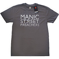 Manic Street Preachers tričko, Reversed Logo Charcoal Grey, pánske