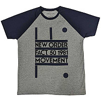 New Order tričko, Movement Raglan Grey & Navy Blue, pánske