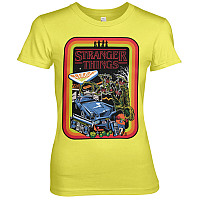 Stranger Things tričko, Retro Poster Girly Yellow, dámske
