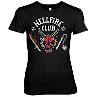 Stranger Things tričko, Hellfire Club Girly Black, dámske