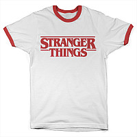 Stranger Things tričko, Logo Ringer White, pánske
