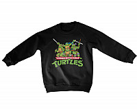 Želvy Ninja mikina, Distressed Group Sweatshirt Black, detská