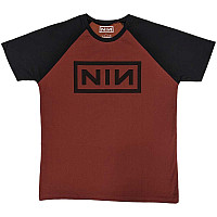 Nine Inch Nails tričko, Classic Logo Raglan Red & Black, pánske