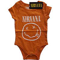 Nirvana dojčenské body tričko, White Smiley Orange, detské