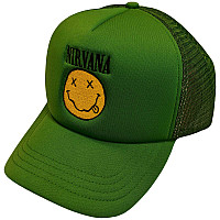 Nirvana šiltovka, Logo & Happy Face Mesh Back Green