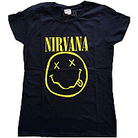 Nirvana tričko, Yellow Smiley Girly Navy Blue, dámske