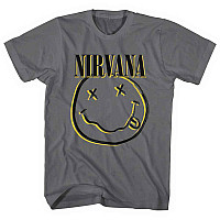 Nirvana tričko, Inverse Happy Face Charcoal Grey, pánske