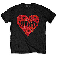 Nirvana tričko, Poppy Heart Black, pánske