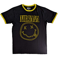 Nirvana tričko, Outline Happy Face ECO Black, pánske