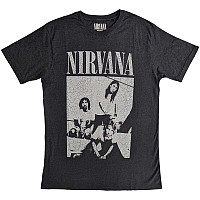 Nirvana tričko, Sitting Distressed Black, pánske