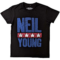 Neil Young tričko, Stars Logo Organic Black, pánske