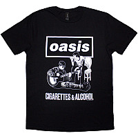 Oasis tričko, Cigarettes & Alcohol Illustration Mono Black, pánske
