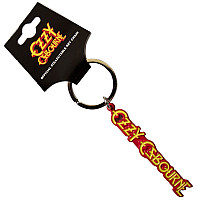 Ozzy Osbourne kovová kľúčenka 65mm x 10mm, Logo Yellow Zinc
