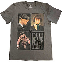 Peaky Blinders tričko, Portraits Grid Charcoal Grey, pánske