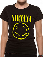 Nirvana tričko, Smiley, dámske
