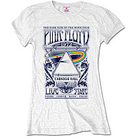 Pink Floyd tričko, Carnegie Hall Poster White Girly, dámske