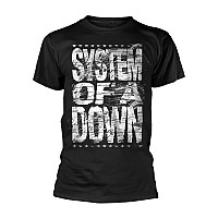 System Of A Down tričko, Distressed Logo Black, pánske