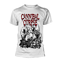 Cannibal Corpse tričko, Pile Of Skulls White, pánske