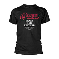 Saxon tričko, Denim And Leather, pánske