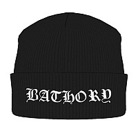 Bathory zimný čiapka, White Logo Black