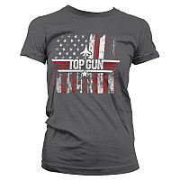 Top Gun tričko, America Girly Grey, dámske
