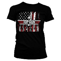 Top Gun tričko, America Girly Black, dámske